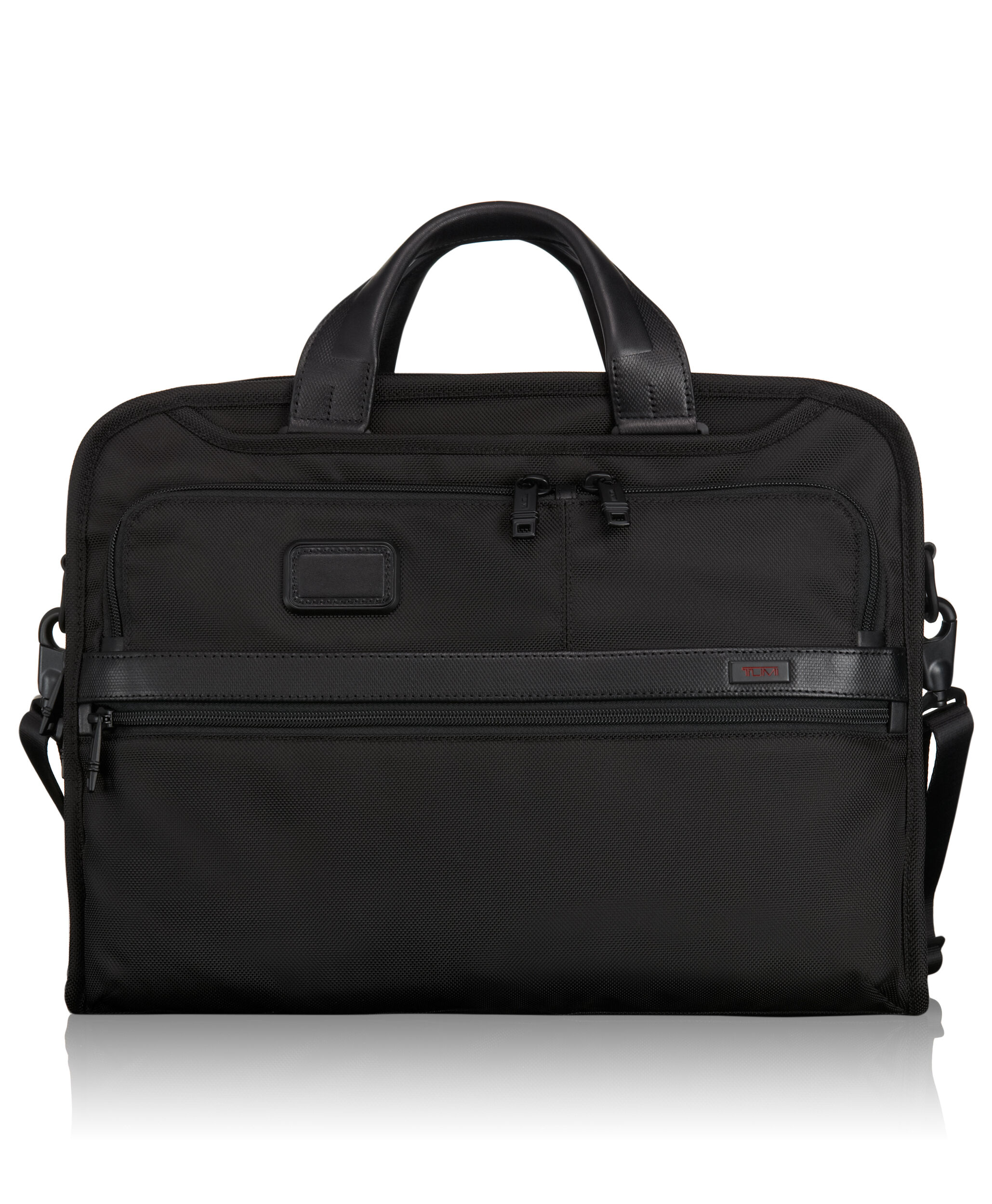 tumi alpha 2 briefcase leather