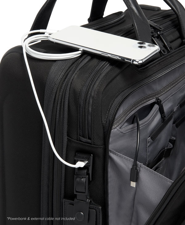 tumi 4 wheeled deluxe brief with laptop case
