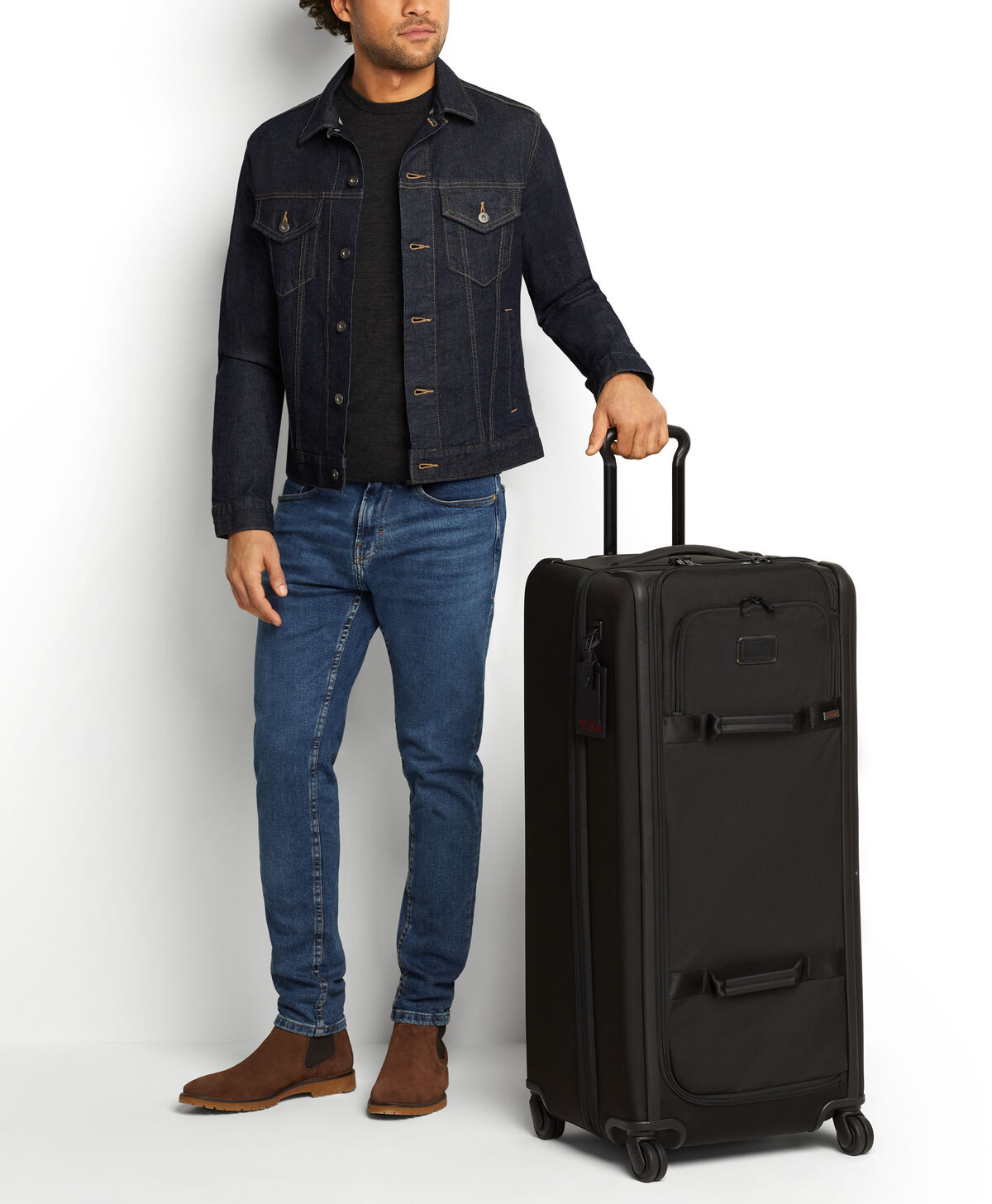 TUMI Alpha 3 TALL 4 WHL DUFFEL P/C Black